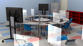 Hybrid Classroom Large Pods - Alt View 1